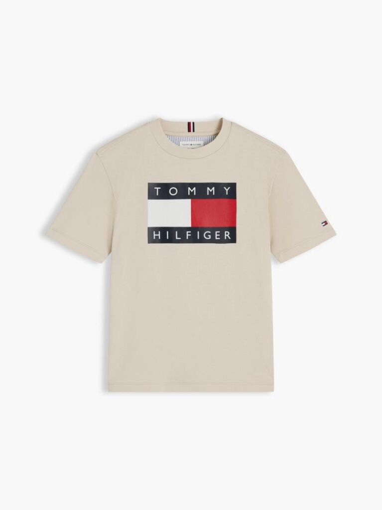 Beige Heritage Flag Print Jersey T-Shirt  Boys