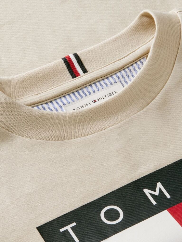 Beige Heritage Flag Print Jersey T-Shirt  Boys