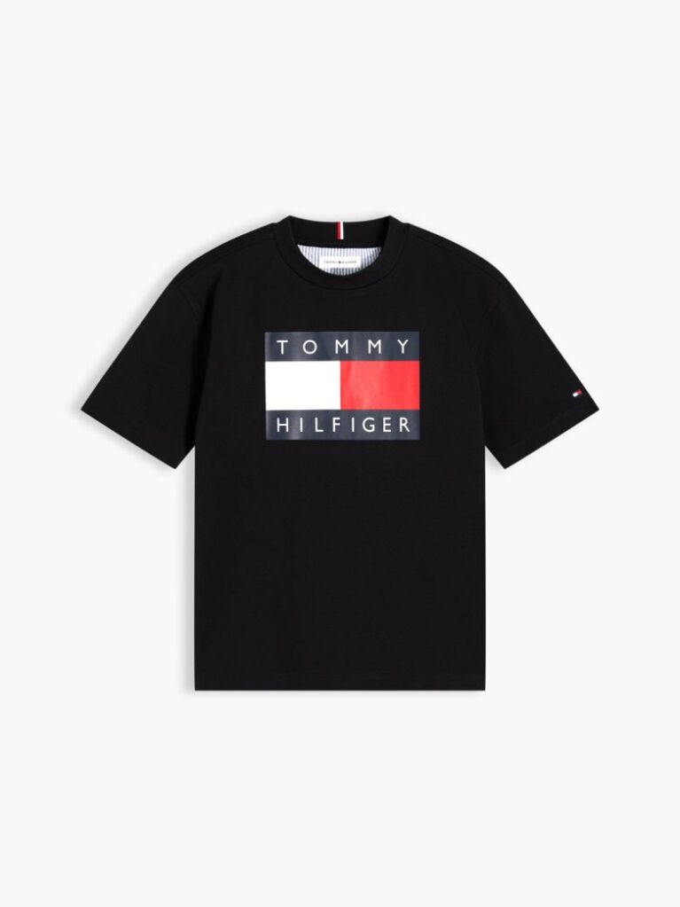 Negru Tricou Din Jersey Cu Imprimeu Heritage Flag  Baieti