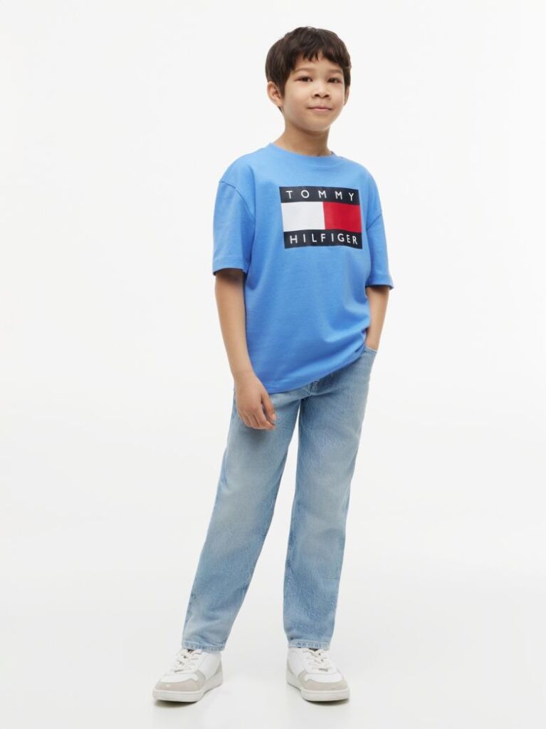 Blue Heritage Flag Print Jersey T-Shirt  Boys