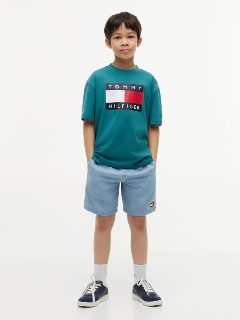 Blue Tricou Din Jersey Cu Imprimeu Heritage Flag  Baieti