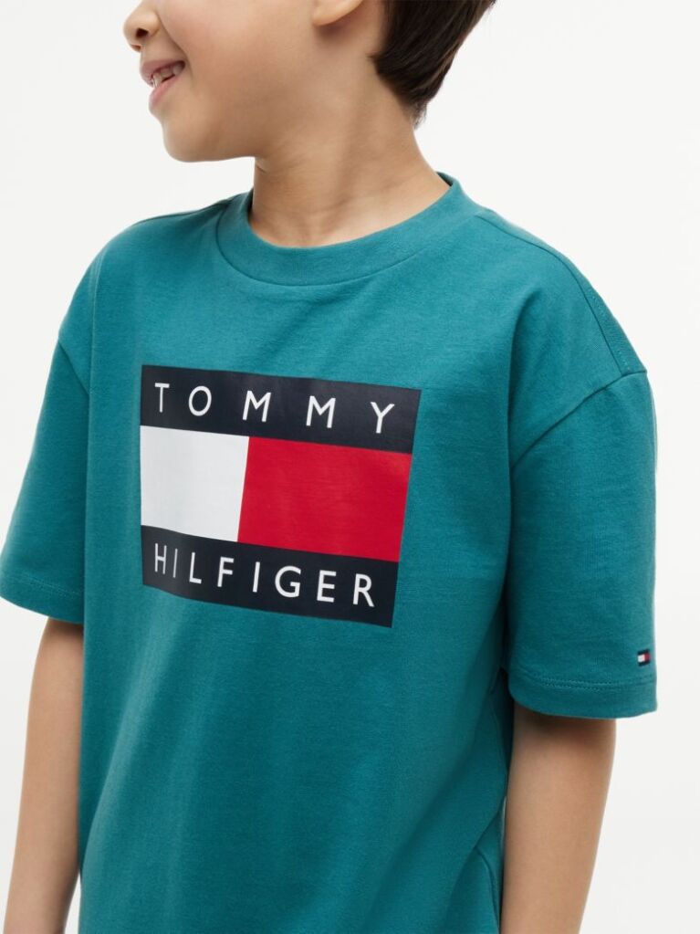 Blue Tricou Din Jersey Cu Imprimeu Heritage Flag  Baieti