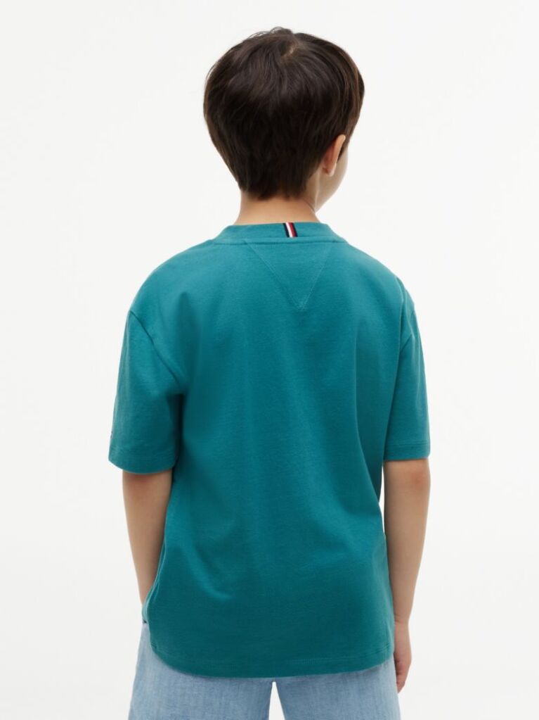 Blue Tricou Din Jersey Cu Imprimeu Heritage Flag  Baieti