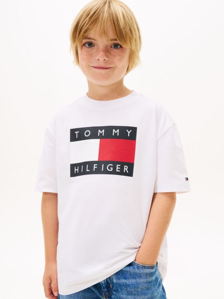 Alb Tricou Din Jersey Cu Imprimeu Heritage Flag  Baieti
