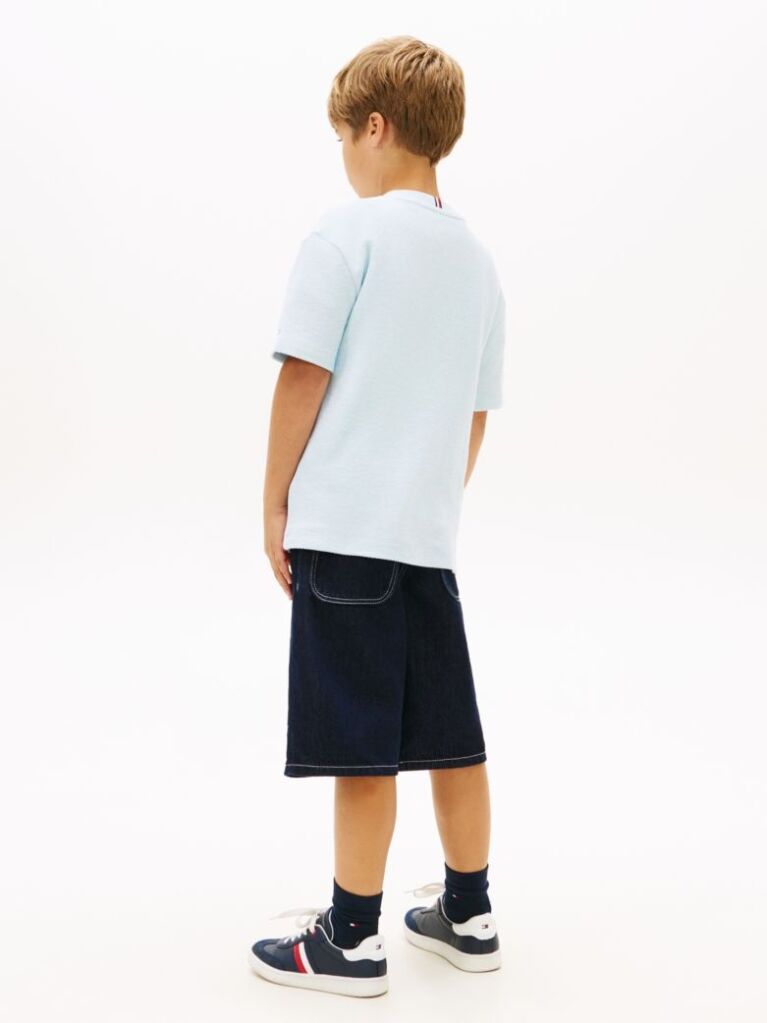 Blue Logo Embroidery Jersey Twill T-Shirt  Boys