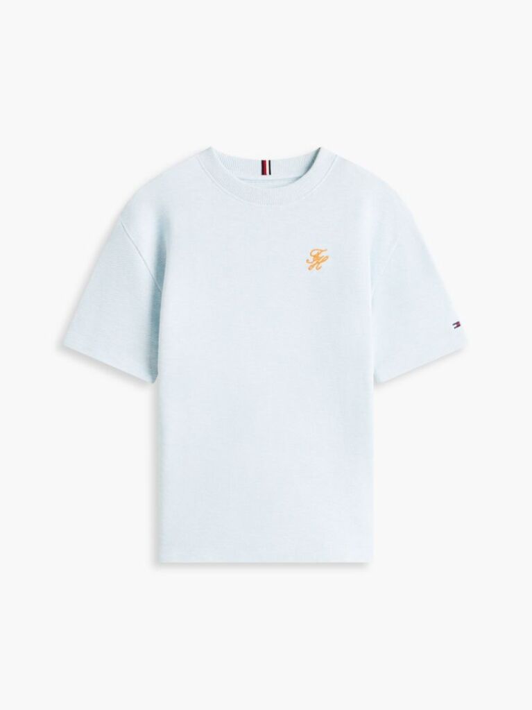Blue Logo Embroidery Jersey Twill T-Shirt  Boys
