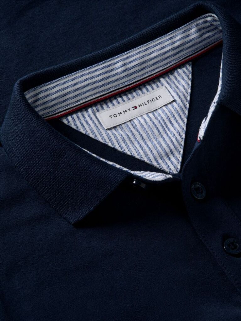 Blue Tricou Polo Cu Croiala Normala Si Broderie Grafica  Baieti