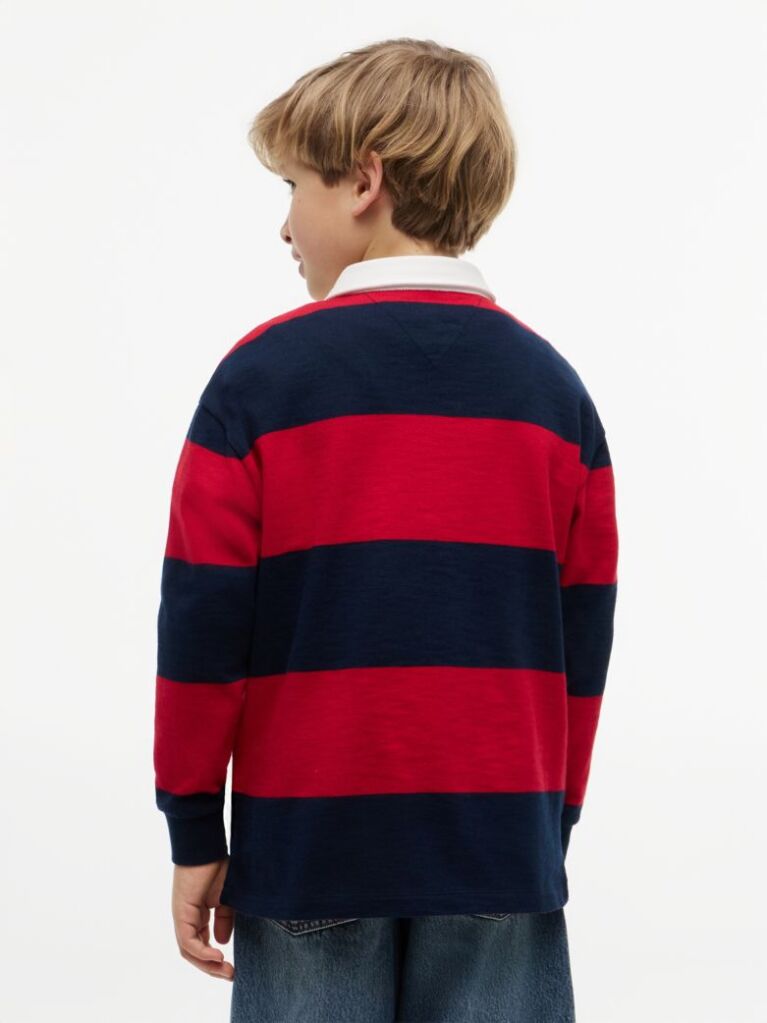 Multi Tricou Polo Cu Maneci Lungi Croiala Normala Si Dungi  Baieti