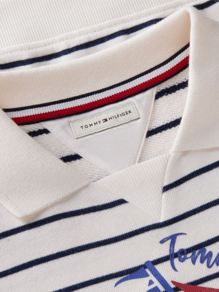 Multi Logo Graphic Polo Collar Sweatshirt  Boys
