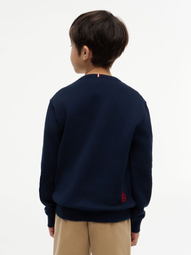 Blue Logo Interlock Pique Sweatshirt  Boys