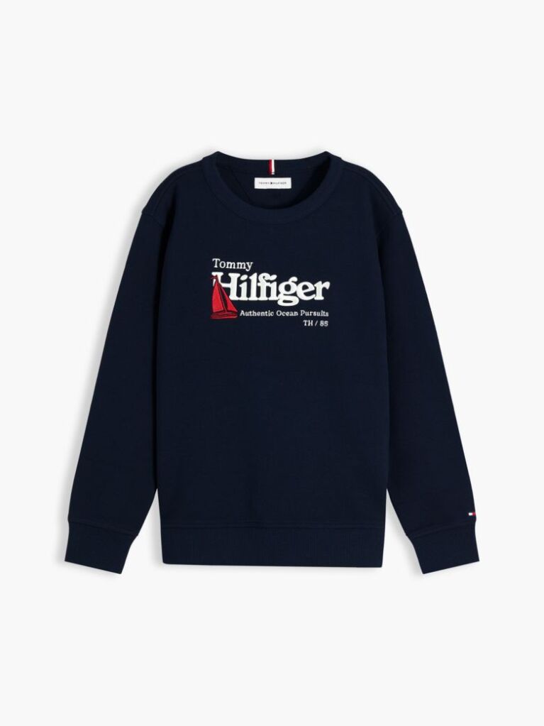 Blue Logo Interlock Pique Sweatshirt  Boys