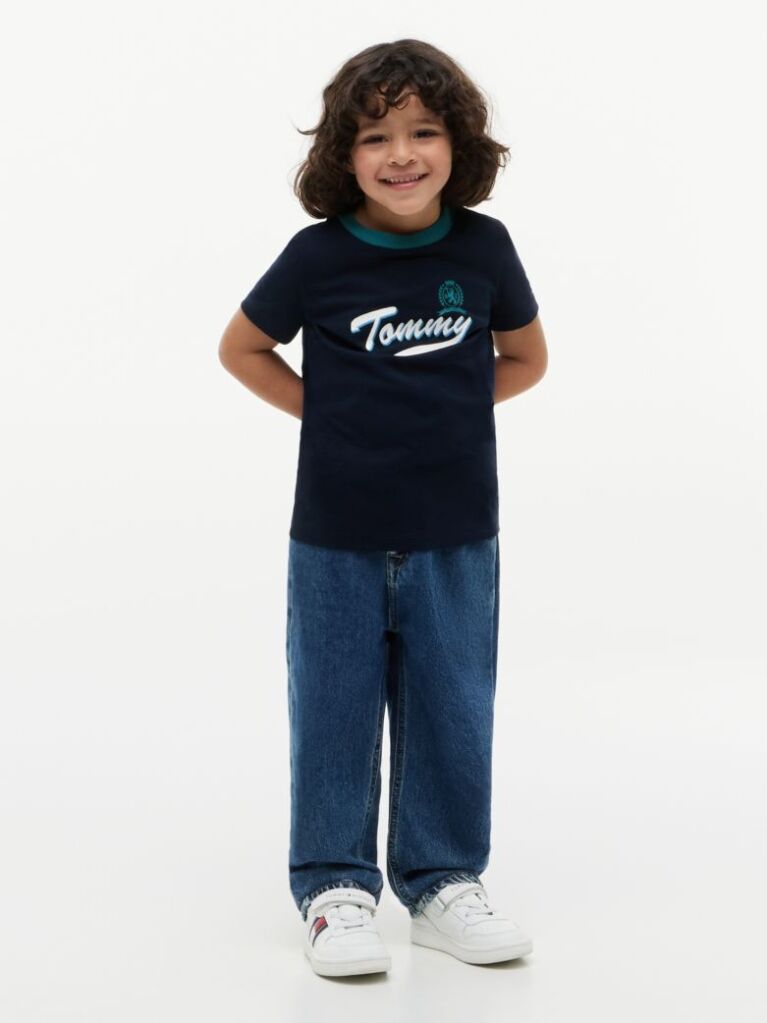 Blue Tricou Cu Logo-ul Crest  Baieti