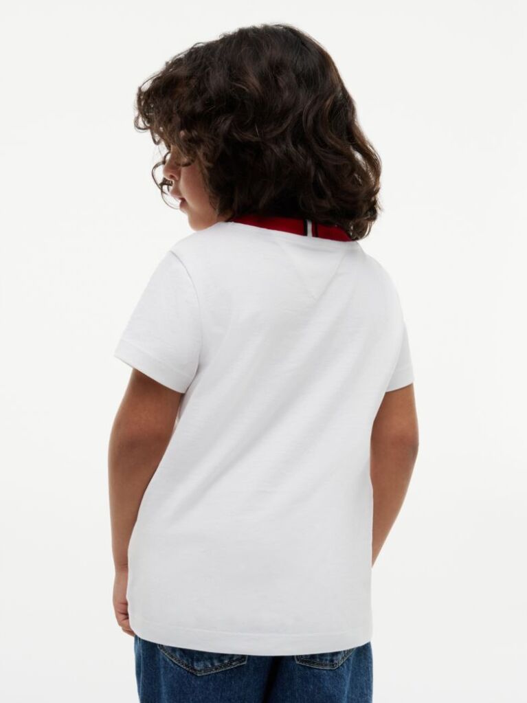 Alb Tricou Cu Logo-ul Crest  Baieti