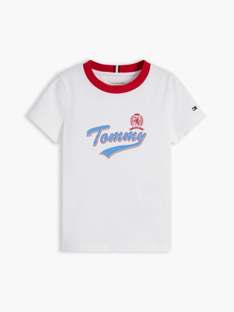 Alb Tricou Cu Logo-ul Crest  Baieti