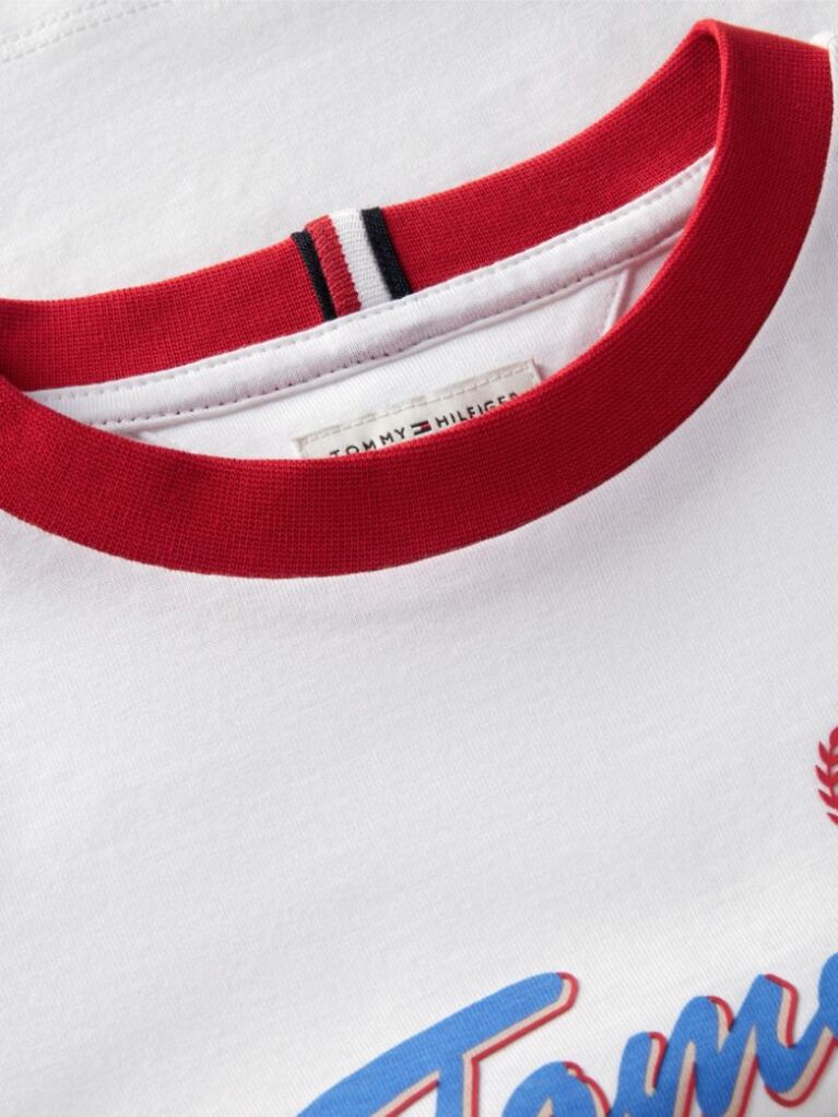 Alb Tricou Cu Logo-ul Crest  Baieti