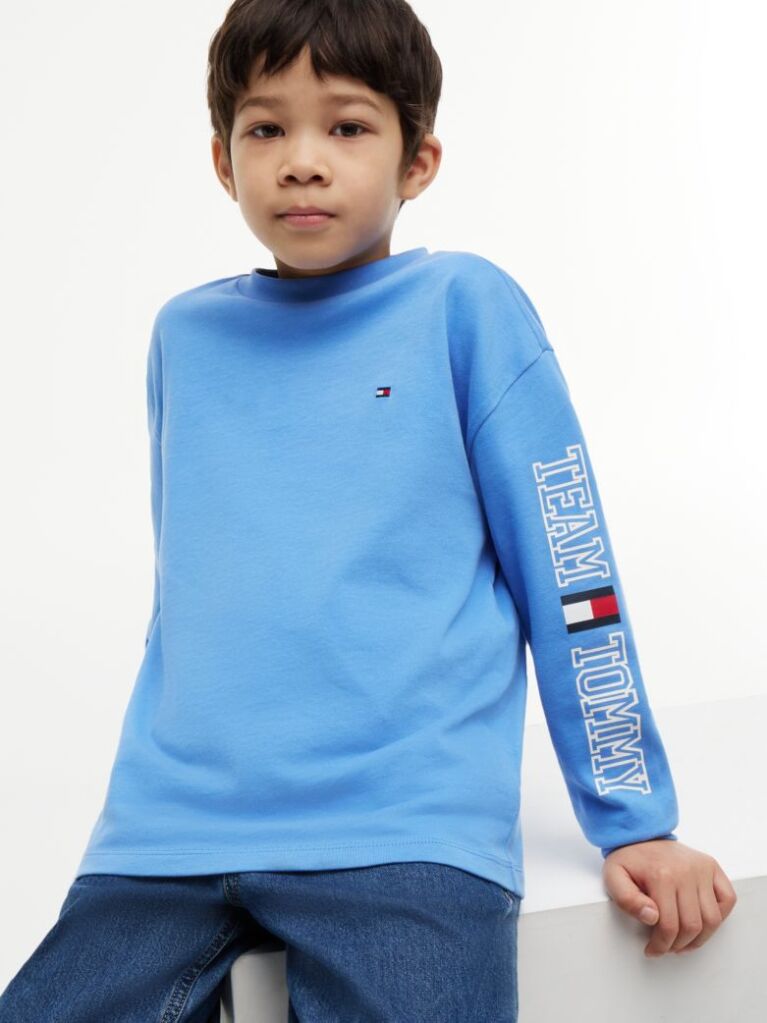 Blue Logo Long Sleeve T-Shirt  Boys