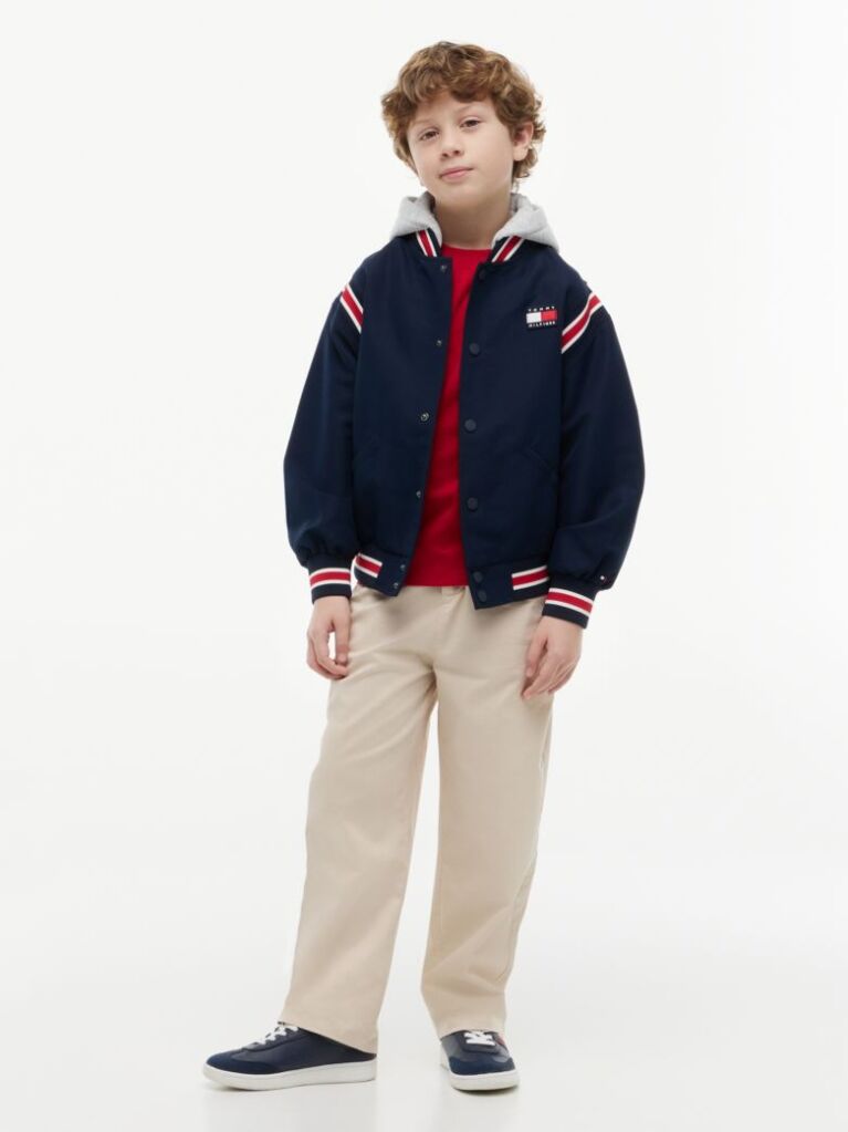 Blue Hooded Bomber Jacket  Boys