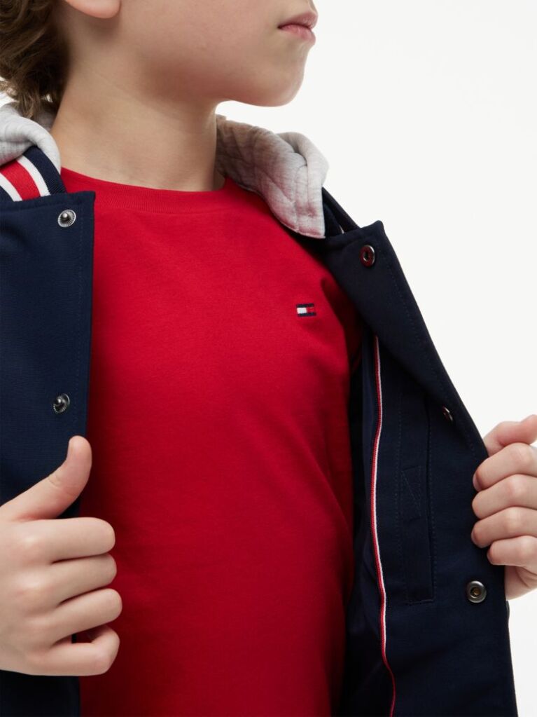 Blue Hooded Bomber Jacket  Boys