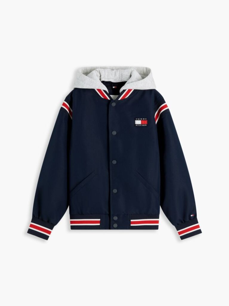 Blue Hooded Bomber Jacket  Boys