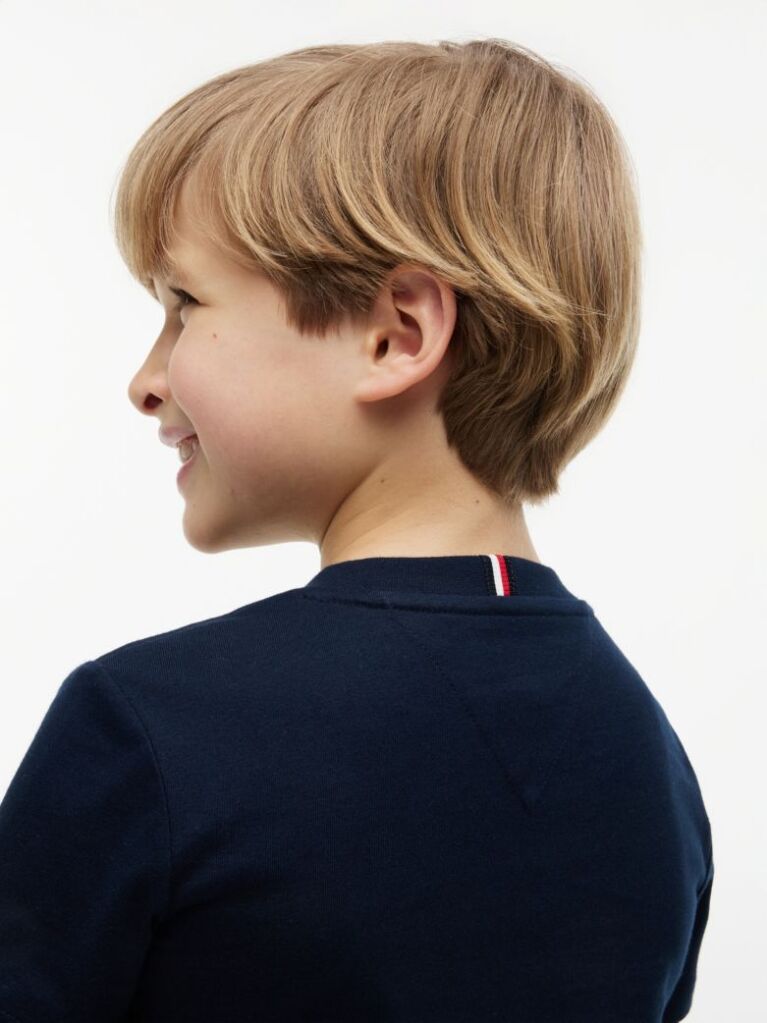 Blue Tricou Cu Logo Outline De Steag  Baieti