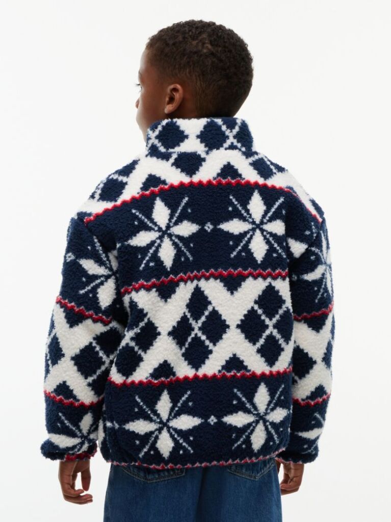 Alb Geaca Fleece Fair Isle Polar  Baieti