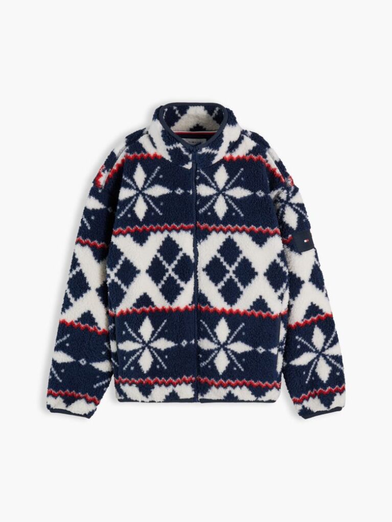 Alb Geaca Fleece Fair Isle Polar  Baieti