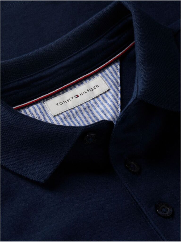 Blue Polo Cu Croiala Regular Si Logo  Baieti