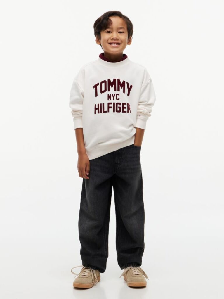 Black Relaxed Faded Barrel Black Jeans  Boys