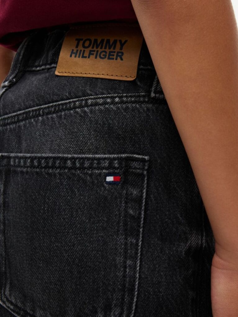Black Relaxed Faded Barrel Black Jeans  Boys