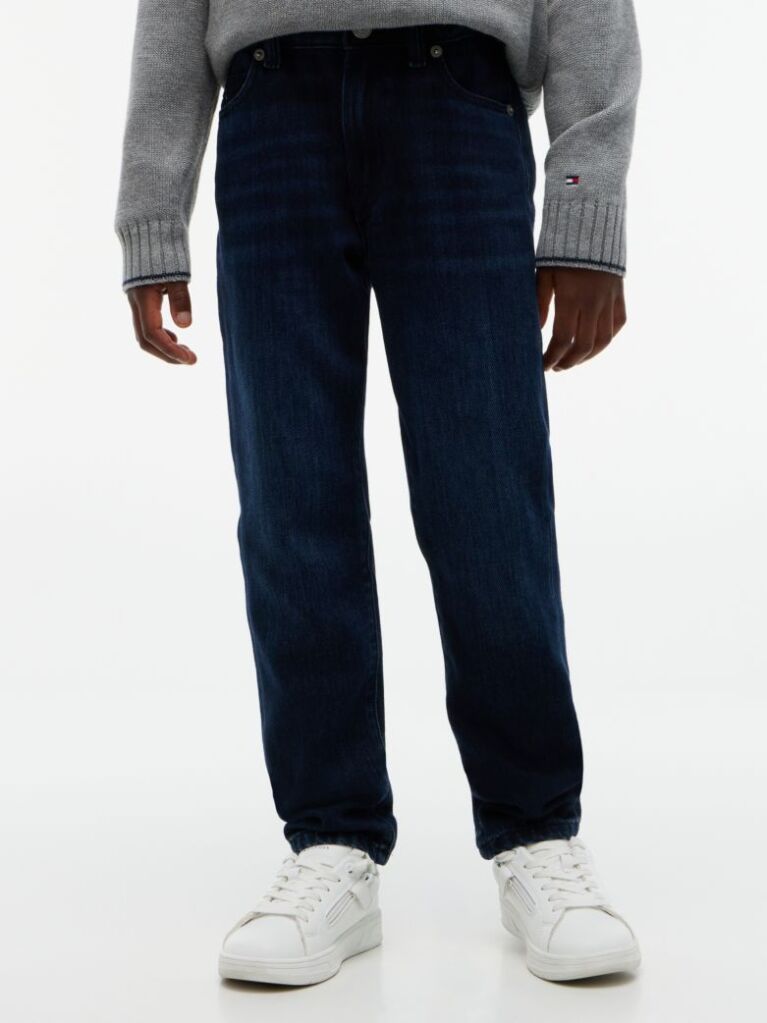 Blue Flag Embroidery Straight Jeans  Boys