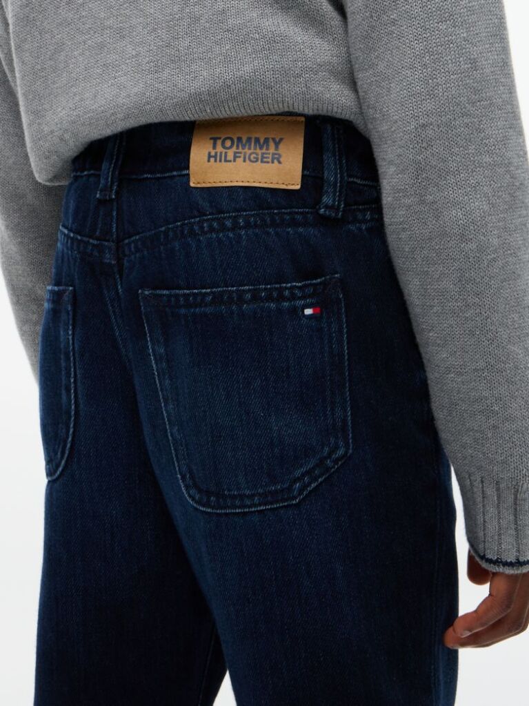 Blue Flag Embroidery Straight Jeans  Boys