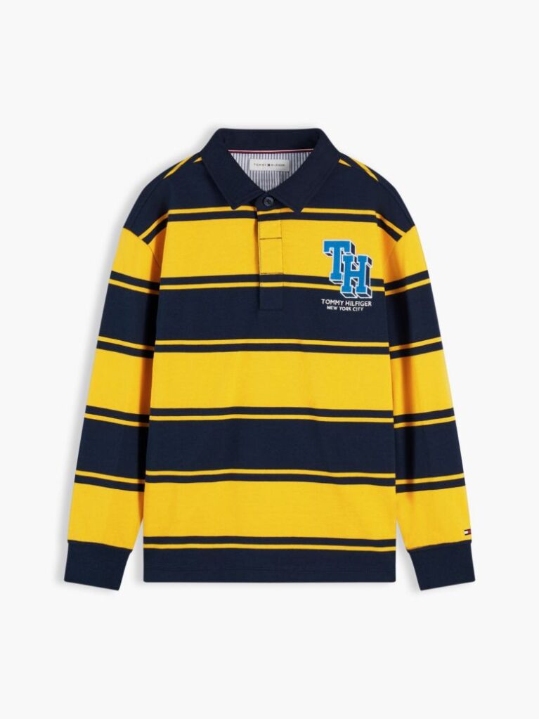 Multi Polo Rugby Varsity Din Jerseu Cu Logo Brodat  Baieti
