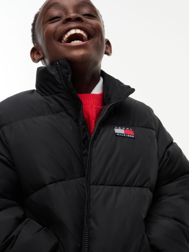 Black Essential Ripstop Relaxed Puffer Jacket  Boys