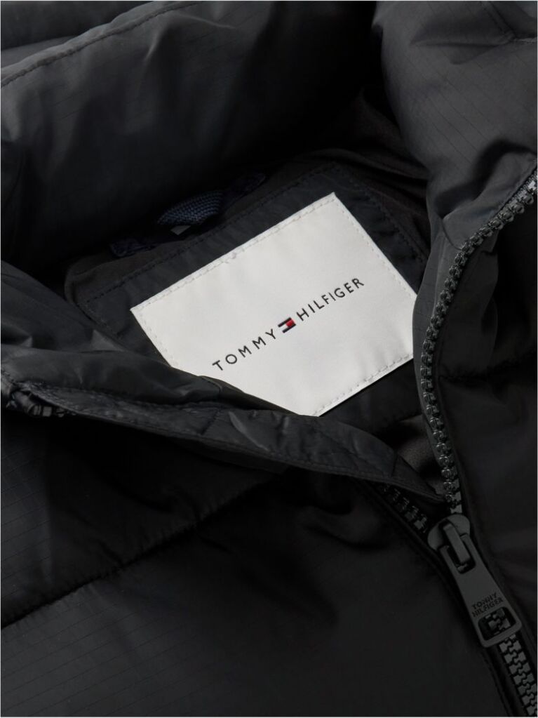 Black Essential Ripstop Relaxed Puffer Jacket  Boys