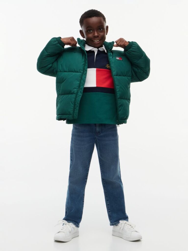 Green Essential Ripstop Relaxed Puffer Jacket  Boys