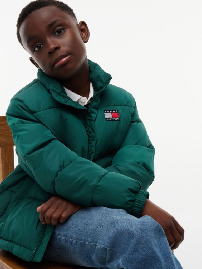 Green Essential Ripstop Relaxed Puffer Jacket  Boys