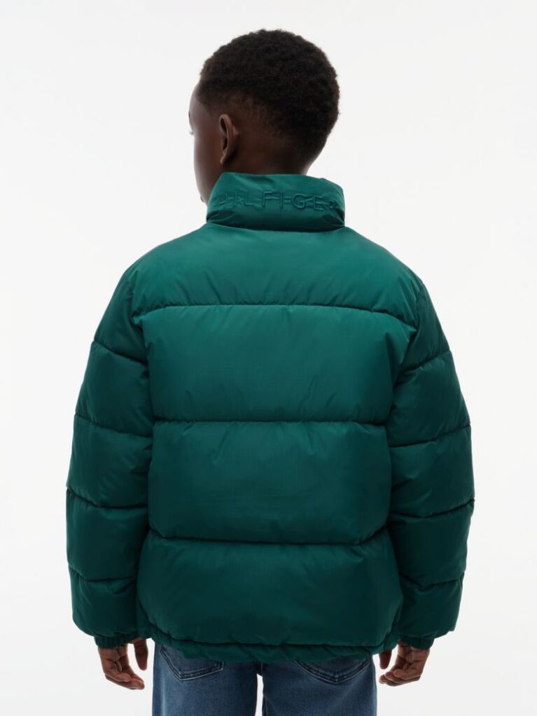 Green Essential Ripstop Relaxed Puffer Jacket  Boys
