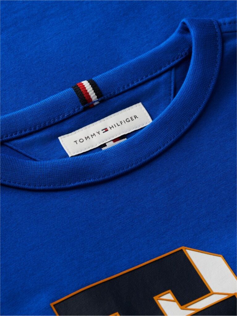 Blue T-Shirt Varsity Din Jerseu Cu Logo  Baieti