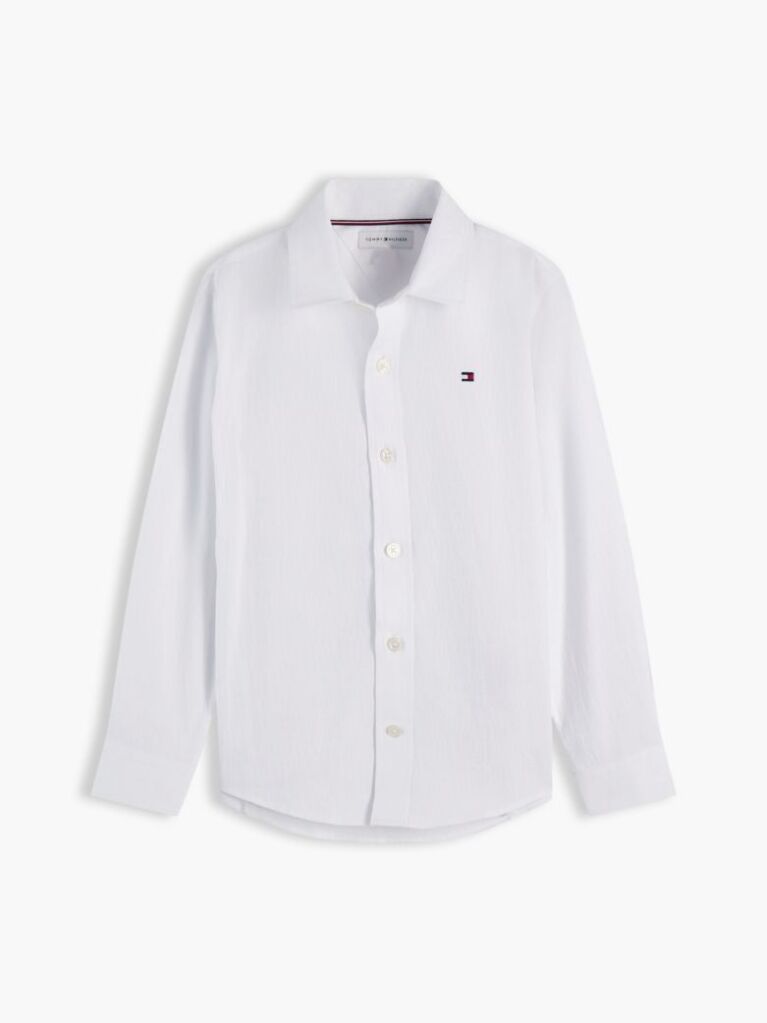 Alb Camasa Jacquard Cu Croiala Regular  Baieti
