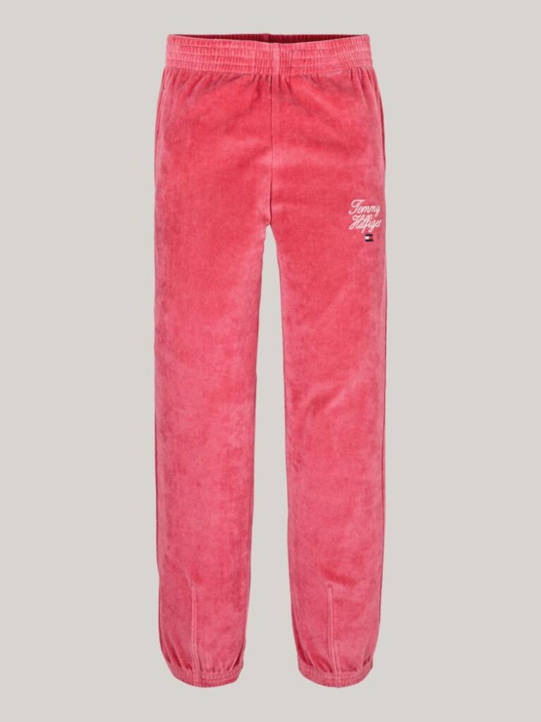 Rosu Pantaloni Sport Din Catifea  Fete