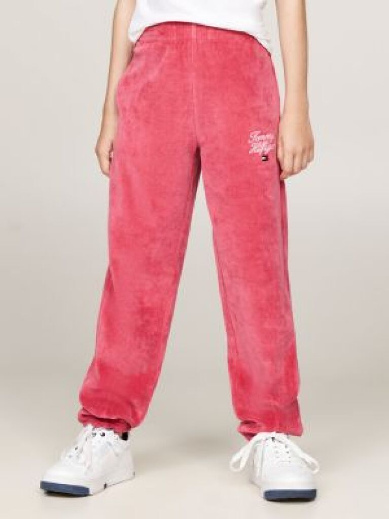 Rosu Pantaloni Sport Din Catifea  Fete