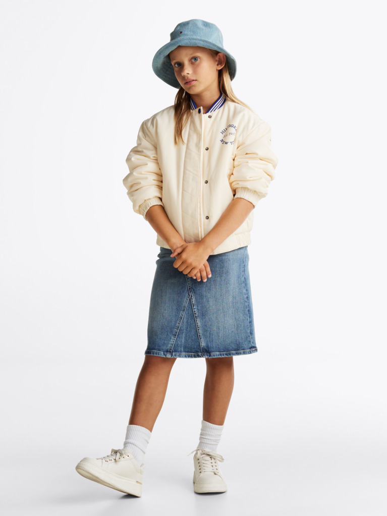 Blue Fusta Midi Din Denim Vintage  Fete