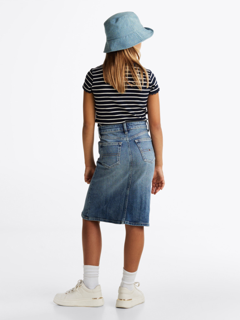 Blue Fusta Midi Din Denim Vintage  Fete