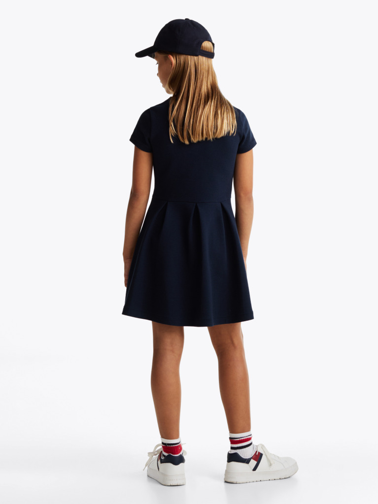 Blue Rochie Skater Fit And Flare Cu Dungi  Fete