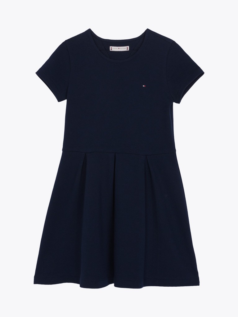 Blue Rochie Skater Fit And Flare Cu Dungi  Fete