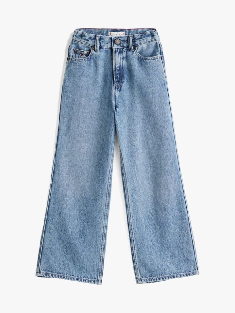 Blue Jeansi Cu Paiete Si Talie Larga Cu Steagul  Fete