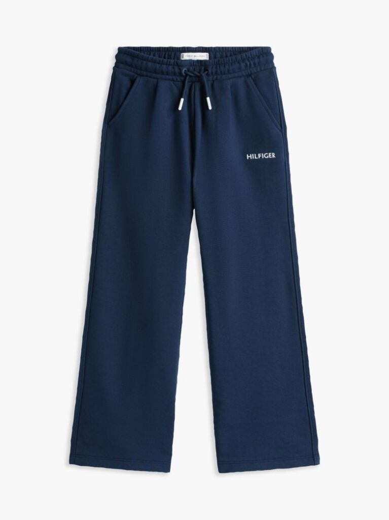 Blue Joggeri Cu Logo Brodat Si Talie Larga  Fete