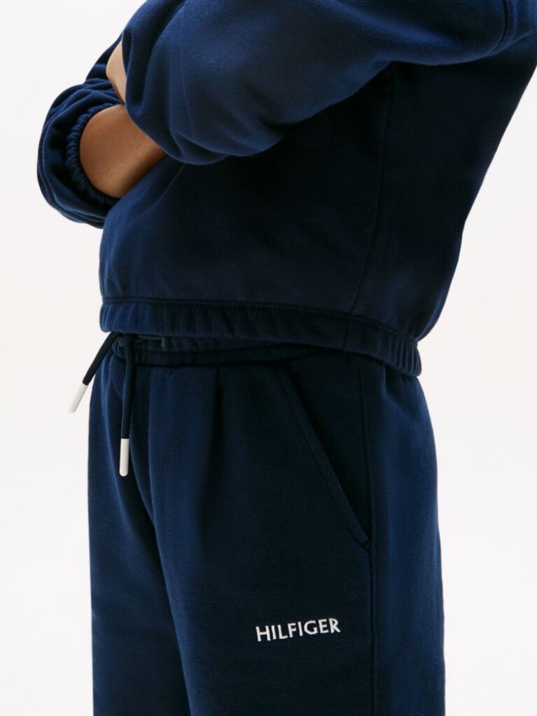 Blue Joggeri Cu Logo Brodat Si Talie Larga  Fete