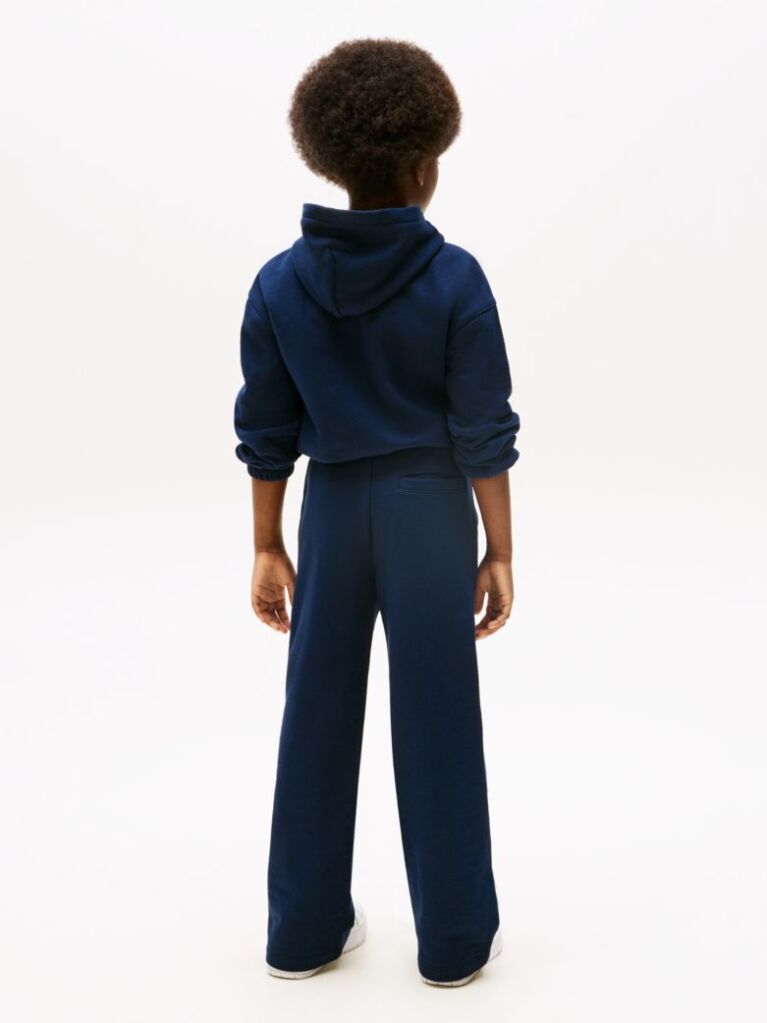 Blue Joggeri Cu Logo Brodat Si Talie Larga  Fete