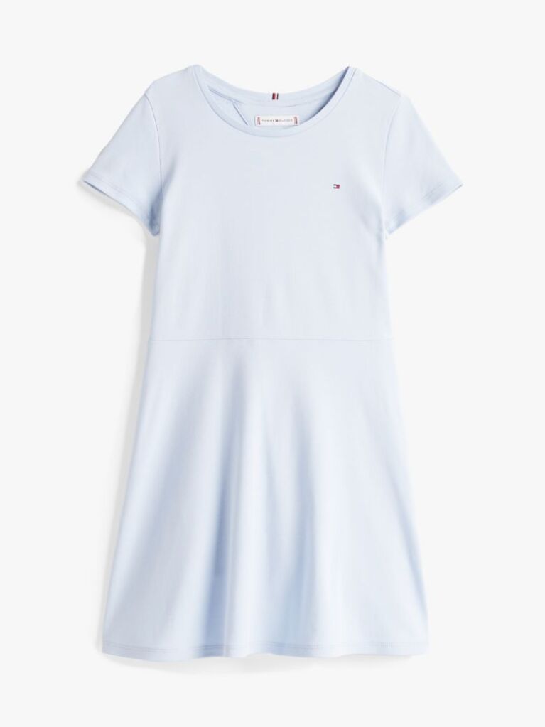 Blue Rochie Skater Cu Guler Rotund  Fete